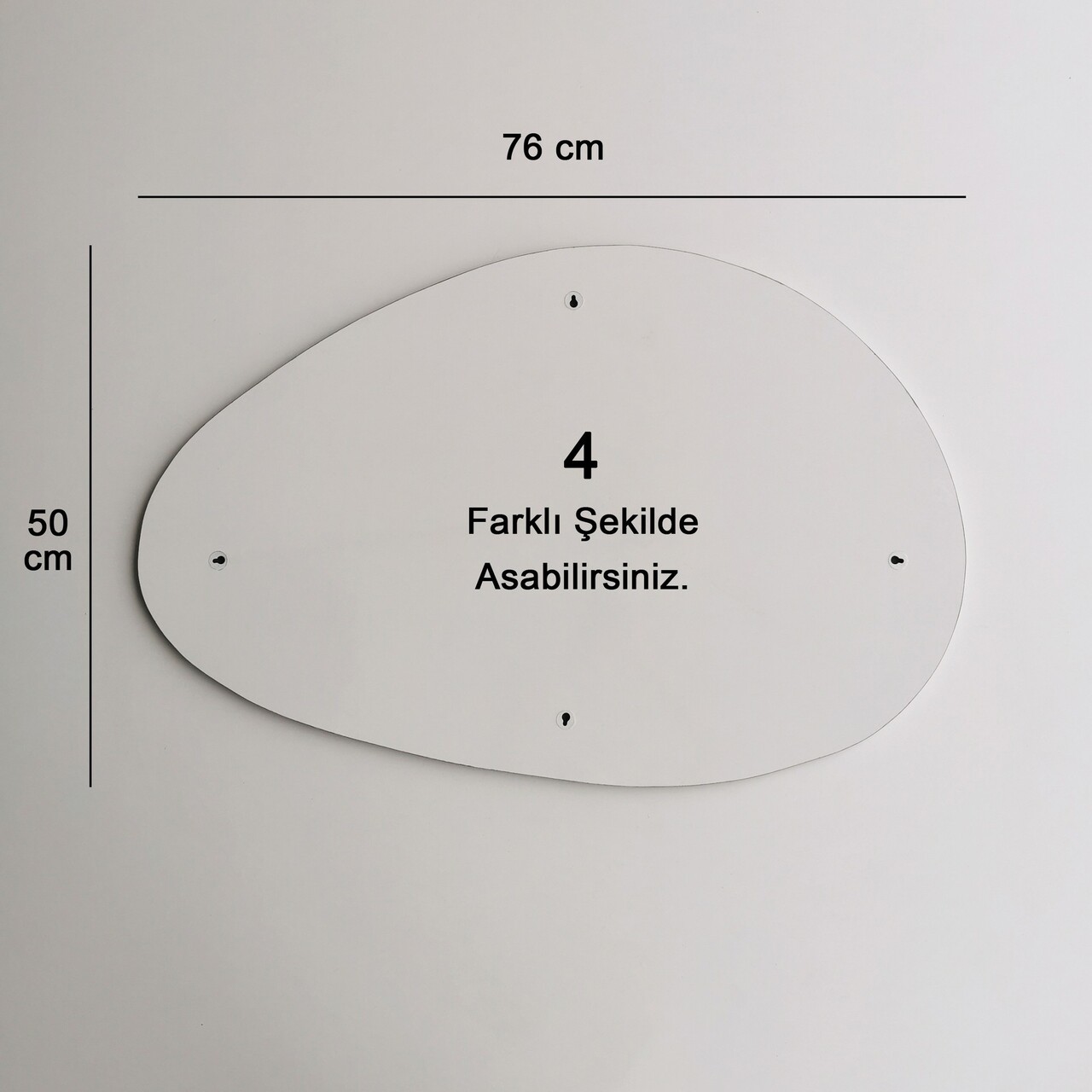 Oglinda decorativa Porto, Neostill, 76x50 cm, alb