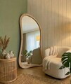 Oglinda Cheval, Hanah Home, Asimetrik Mirror, 80x180x1.5 cm, Natural