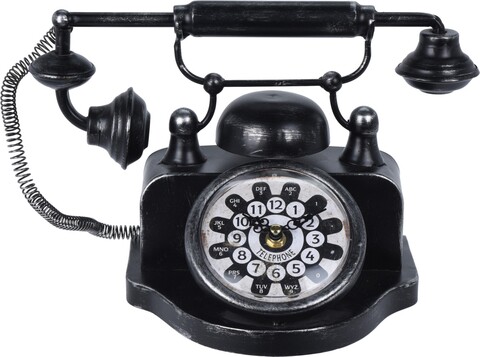 Ceas de masa Telephone, 31x17x20 cm, fier, negru Excellent Houseware imagine 2022 by aka-home.ro