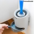 Perie de toaleta cu dozator de sapun, Bruilet InnovaGoods, fixare adeziva pe perete, 10x45 cm