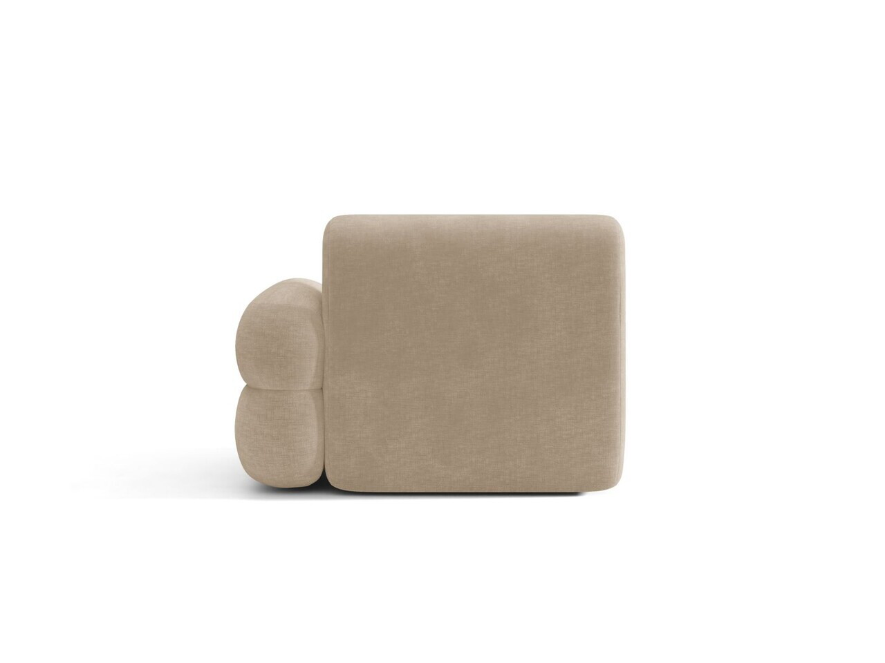 Modul canapea dreapta 1 loc, Neo, Micadoni Home, 110x100x83 cm, tesatura Chenille, bej inchis — imaginea 4