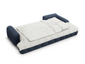 Coltar extensibil dreapta 3 locuri, Linz, Cosmopolitan Design, 275x142x84 cm, tesatura structurata, albastru inchis