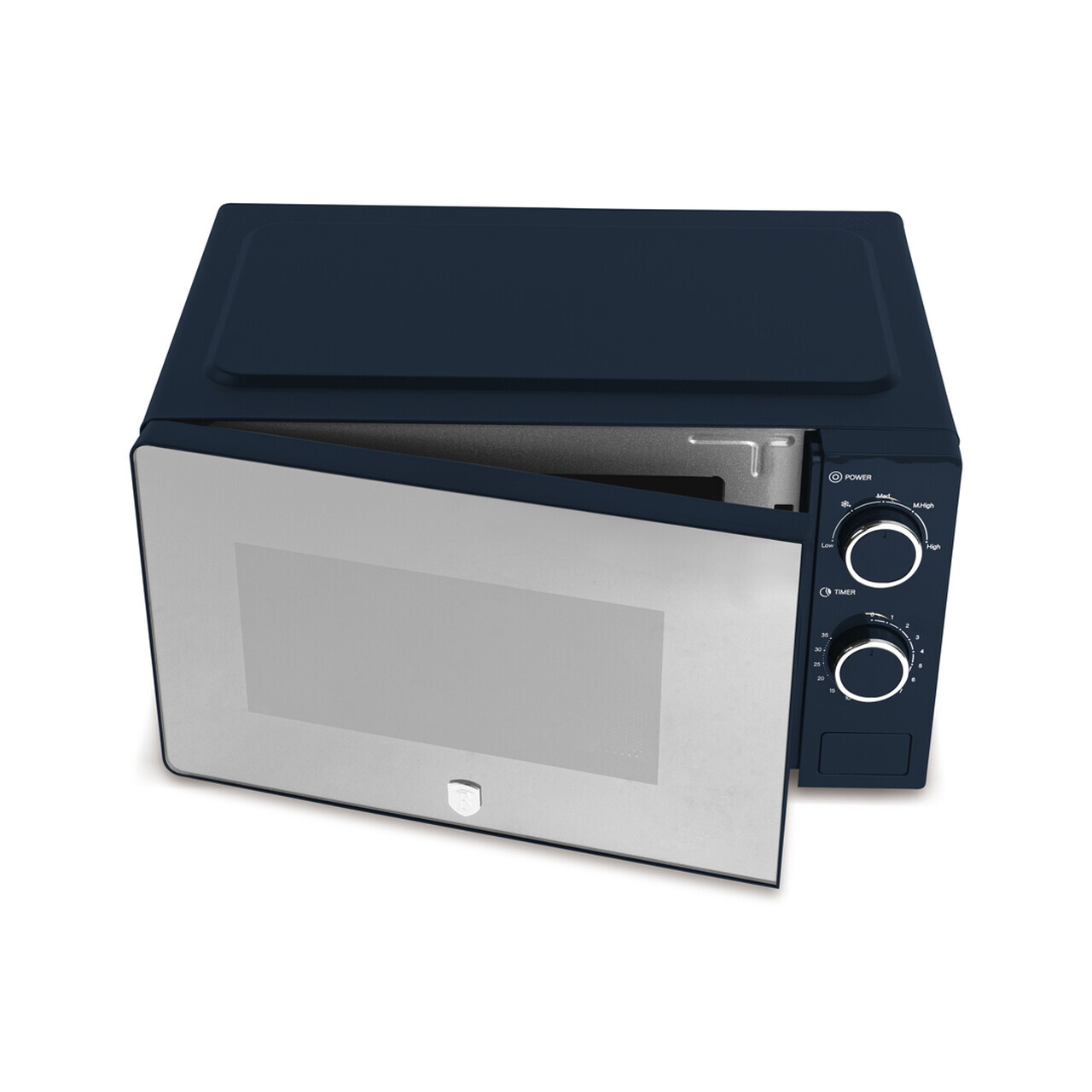 Cuptor cu microunde Berlinger Haus, Deep Sea, 1100W, 20L, 44.5x24.2x32.5 cm, albastru mat/argintiu - imagine 3