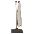 Umbrela cu brat lateral, Jupiter, L.300 l.300 cm, aluminiu, natur/gri