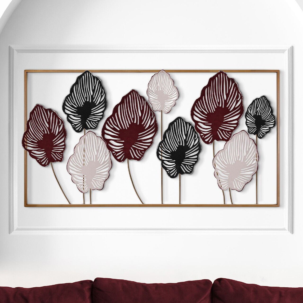 Decoratiune de perete, Melo, Metal, Grosime: 0,6 mm, Multicolor — imaginea 2