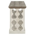 Consola accent, Havalance, L.116 l.44 H.71, lemn de pin/pal, alb antichizat/grej