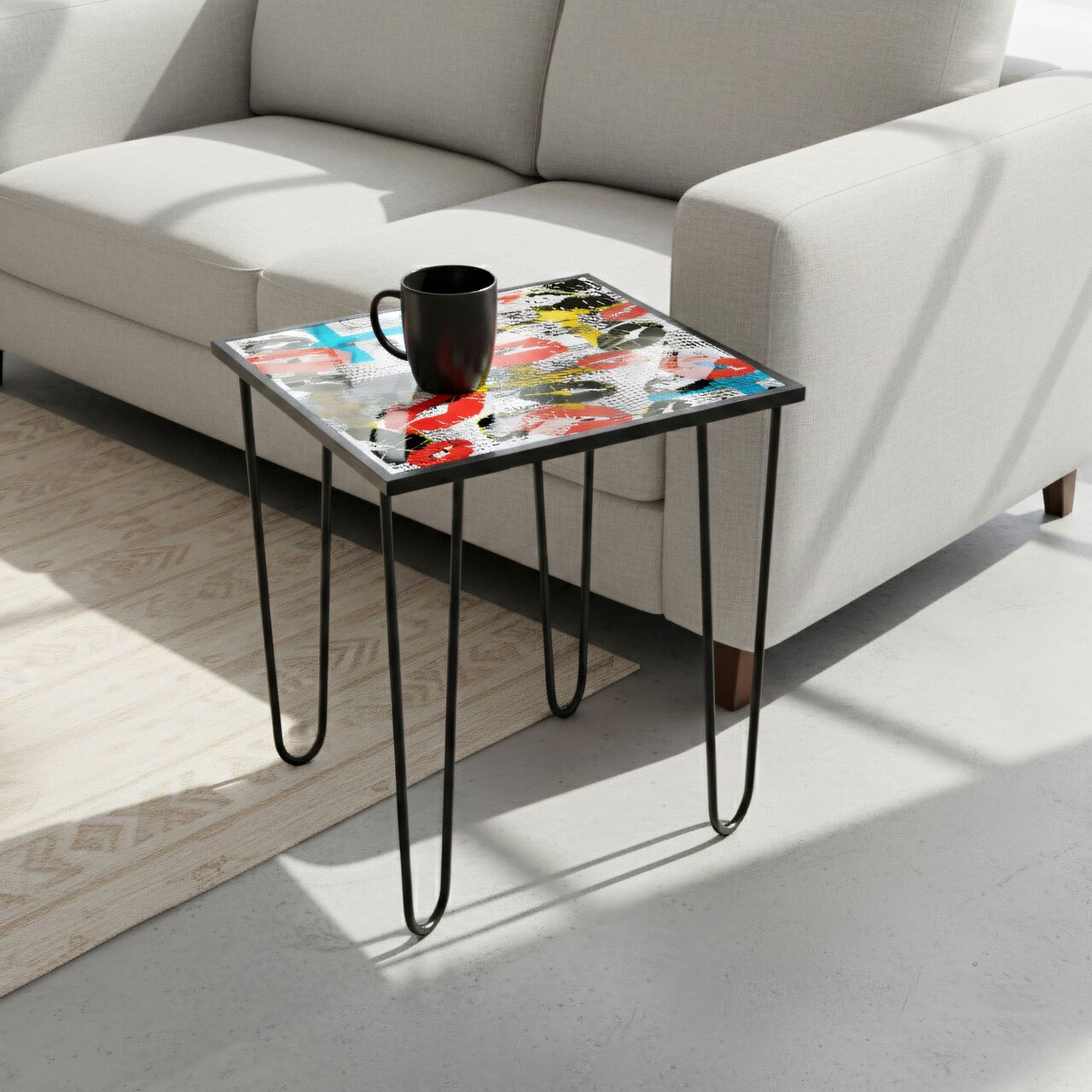 Masuta de cafea, Hanah Home, Shb-032-C, 53x55x53 cm, Multicolor - view 2