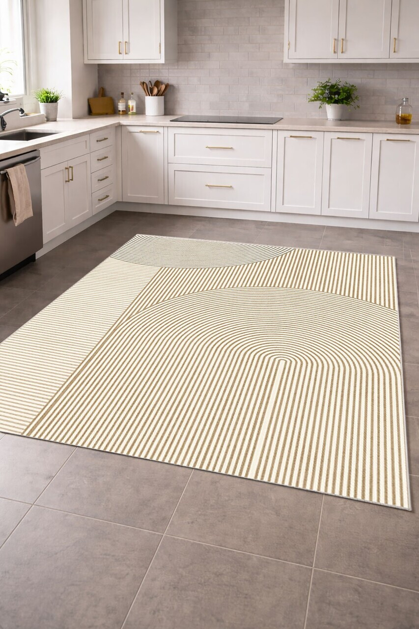 Covor, CLR-7185-8, 80x300 cm, Poliester, Bej — imaginea 2