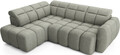Coltar extensibil stanga 4 locuri ELTAP, LT-100XIL, Falconn, 258x208x107 cm, lemn/poliester, verde