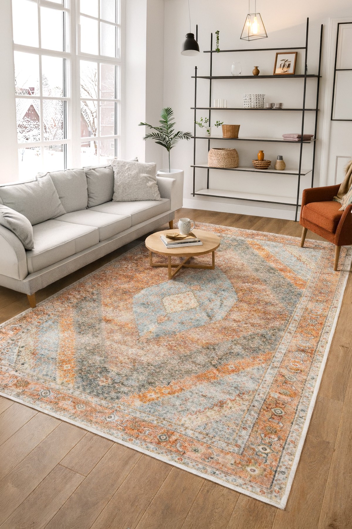 Covor, CLR-7386-HALI-35, 80x100 cm, Poliester, Multicolor