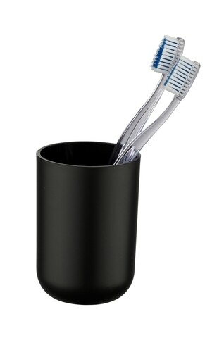 Suport pentru periute si pasta de dinti, Wenko, Brasil Black, 7.3 x 10.3 cm, plastic, negru mezoni.ro imagine noua 2022