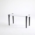 Banca, Logg, Khalkeus , 90x45x30 cm, Alb/Negru