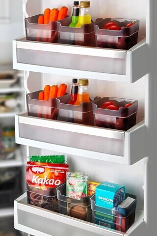 Set organizatoare frigider, Hermia, 430KSV1571, PLASTIC, Transparent
