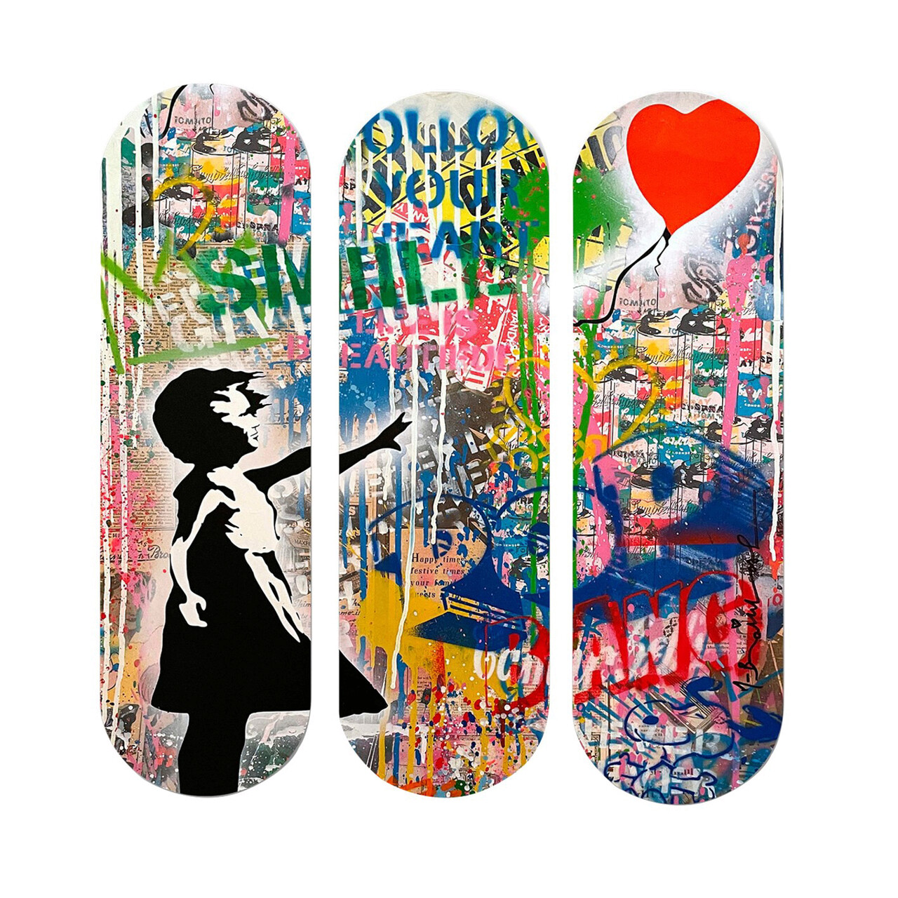 Set 3 tablouri decorative, 3KY3801, Imprimat UV, Multicolor - view 4