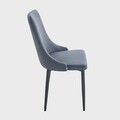 Scaun Logan, Homla, 59x47x93 cm, MDF/metal/ catifea din poliester, gri inchis