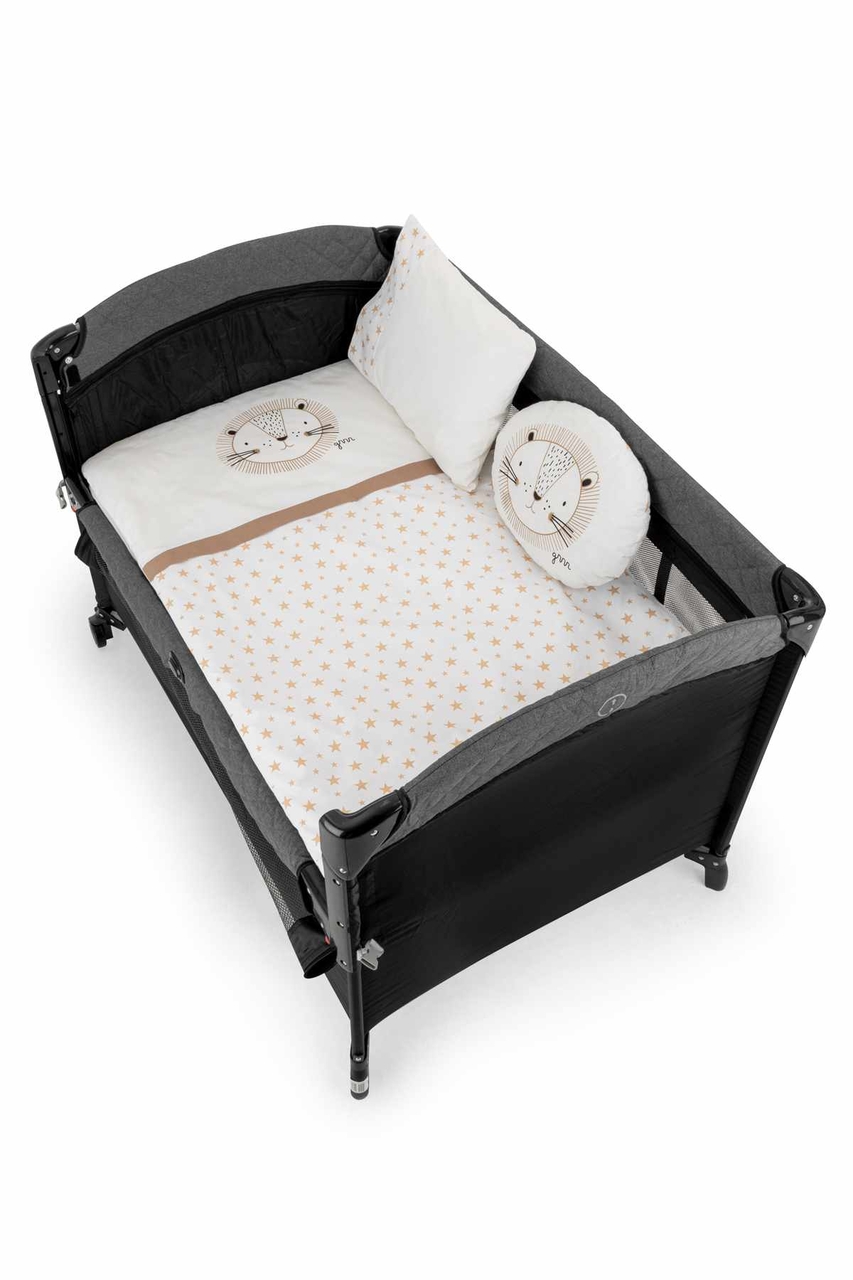 Set de dormit pentru bebelusi cu protectie laterala, Wallxpert, Park, Bej - view 5