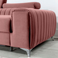 Coltar extensibil stanga 3 locuri ELTAP, LT-24VE, Grayson, 278x205x92 cm, lemn/poliester, roz