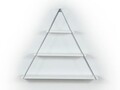 Raft de perete Mingitav Moset Triagle, 74 x 13 x 61 cm, PAL/metal, alb/chrome