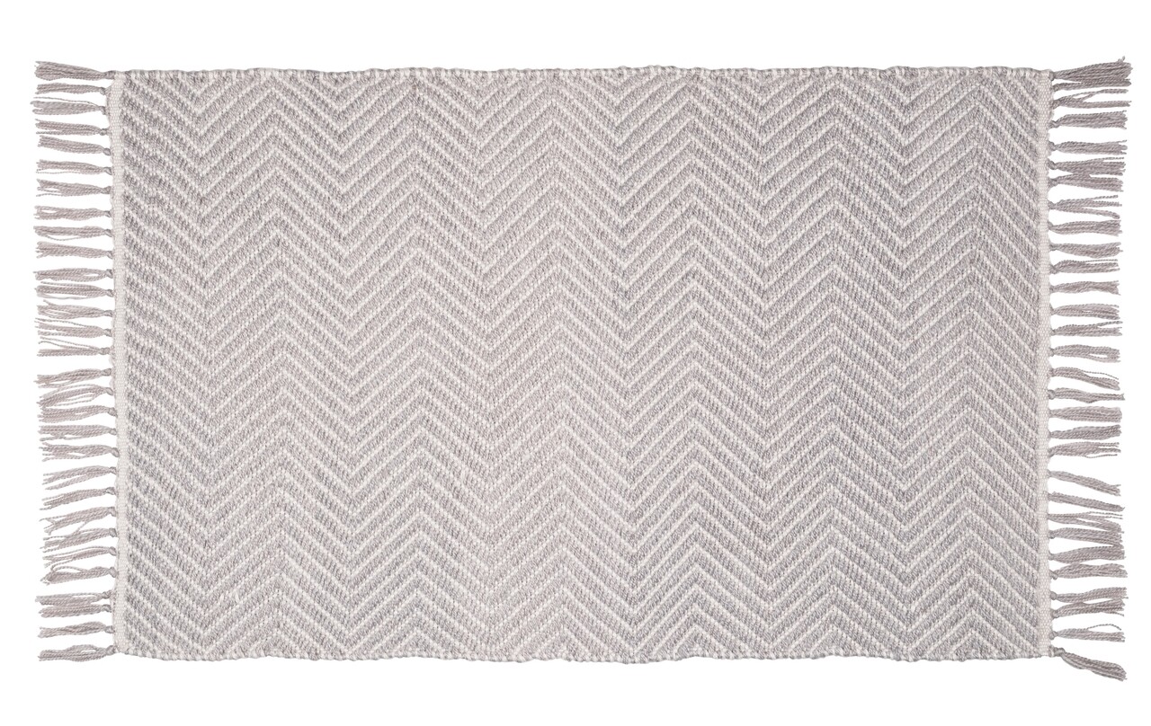 Covoras de baie, Wenko, Gata, 50 x 80 cm, poliester, gri