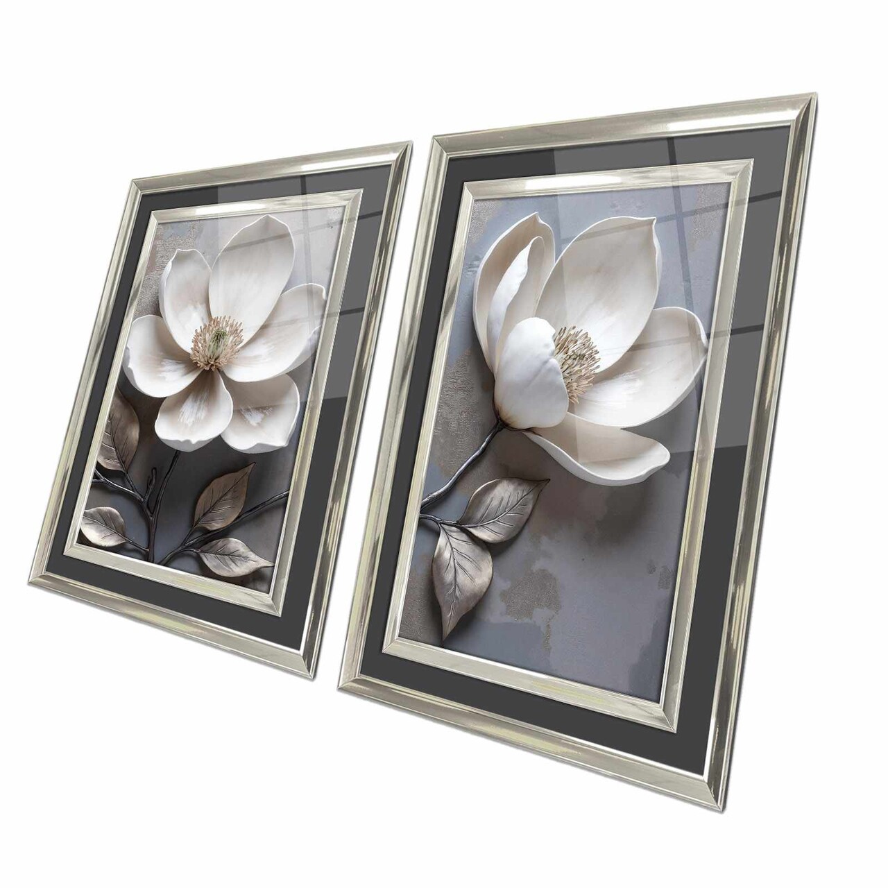 Set 2 tablouri decorative, 2P4363Kromgumusct, Cadru: 100% LEMN MASIV (Grosime: 2,5 cm), Multicolor - view 3