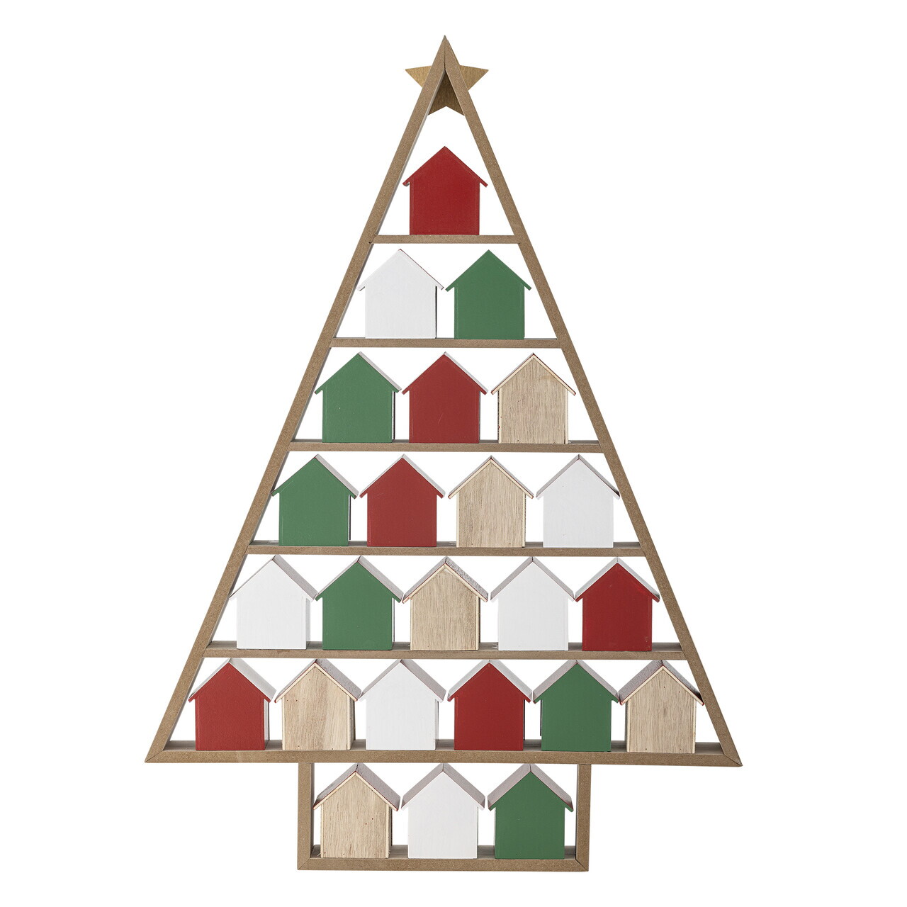 Calendar Advent, Bloomingville, Calvin, 44x6x61.5 cm, MDF, multicolor — imaginea 4