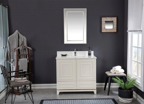 Set mobilier de baie (2 piese), Jussara, Ohio 36, Crem Jussara