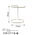 Suport pentru bijuterii, TK-002, 21x25x14 cm, Metal, Auriu