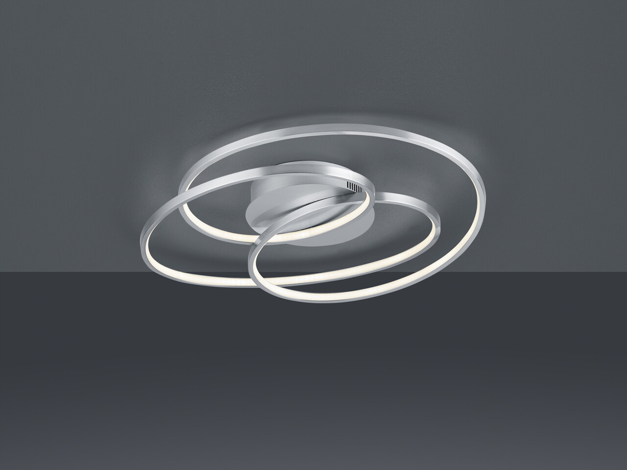 Plafoniera Gale, TRIO, 60x43x13.5 cm, 38.5W, 1x SMD, metal, argintiu