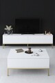 Set mobilier living, Bexley, Lord, PAL, Alb/Auriu