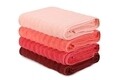 Set 4 prosoape de baie 406, Beverly Hills Polo Club, 70x140 cm, bumbac, roz deschis