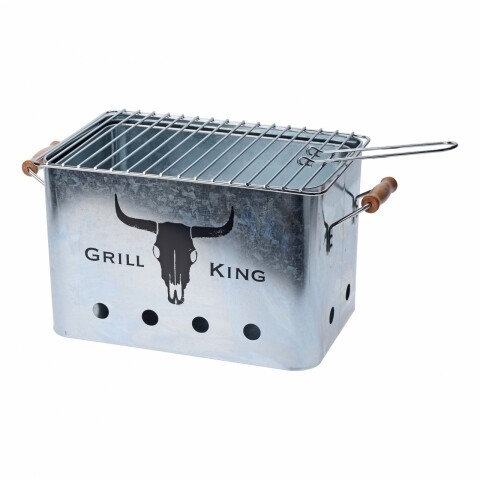 Poza Gratar dreptunghiular Grill King, 20 x 20 x 32 cm, metal, argintiu