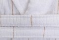 Halat de baie unisex, Beverly Hills Polo Club, 100% bumbac, S/M, White/Beige