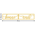 Decoratiune de perete, Bonne Nuit 1, Metal, Dimensiune: 90 x 15 cm, Auriu