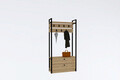 Cuier de perete, Puqa Design, Manolya, 90x180x33 cm, PAL, Safir / Negru