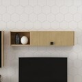 Comoda TV, Hanah Home, Maren, 134x30x25 cm, Coș adânc