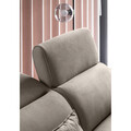 Coltar extensibil stanga 4 locuri ELTAP, LT-07SAV, Noble, 255x201x100 cm, lemn/poliester, bej inchis