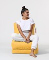 Fotoliu extensibil, Siesta, Ferndale Bean Bag, 55 - 180 cm, poliester impermeabil, galben