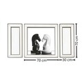 Set tablou si 2 oglinzi decorative T809, Neostill, sticla temperata, 70x70 cm/30x70 cm