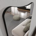 Oglinda decorativa, Siam, Vitros, 55x150x2.2 cm, MDF , Negru