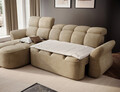 Coltar extensibil stanga 3 locuri ELTAP, Beneth, 301x185x115 cm, lemn/poliester, bej inchis