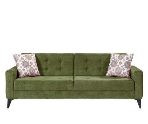 Canapea extensibila Cinar, Pandia Home, 209x80x80 cm, lemn, kaki