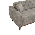 Set canapea extensibilă, Unique Design, 867UNQ1520, Lemn de carpen, Gri