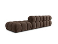 Canapea modulara 4 locuri cotiera dreapta, Bellis-51, Micadoni Home, 282x94x70 cm, catifea, maro inchis
