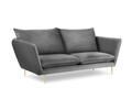 Canapea, Verveine, Mazzini Sofas, 3 locuri, 212x95x96 cm, catifea, gri deschis