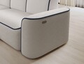 Coltar stanga 4 locuri ELTAP, Ume, 287x190x88 cm, lemn/poliester, alb/albastru inchis