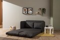 Canapea extensibilă cu 2 locuri, Futon, 859FTN2889, Metal , Gri inchis