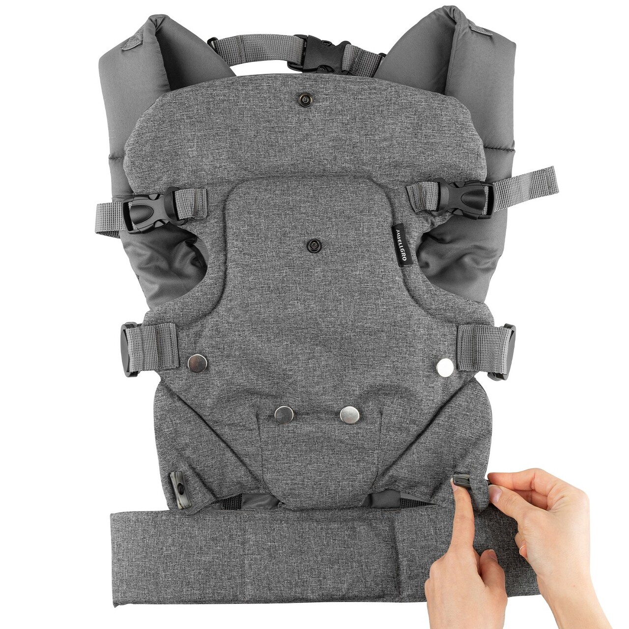 Carucior copii, Wallxpert, Comfy, Poliester, Gri - view 6