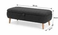 Banca, Hanah Home, Rena, 90x45x30 cm, Antracit