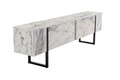 Comoda TV, Nordure, Serenity, 180x50x29 cm, PAL, Marmură Freesia / Negru