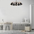 Lustra Manavgat N-535, Noor, 58 x 68 cm, 5 x E27, 100W, negru